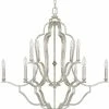 Cheap ⌛ Capital Lighting Blair 34-1/2 in. 10-Light Candelabra E-12 Base Chandelier in Antique Silver 🛒