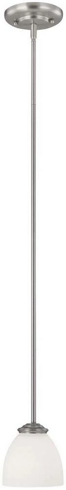 Top 10 😀 Capital Lighting Chapman 45 in. 100W 1-Light Mini Pendant in Matte Nickel with Soft White Glass Shade 🔔