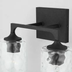 Brand new 🔔 Capital Lighting Clint 100W 2-Light Medium Vanity Fixture in Black Iron 😍 -Capital Lighting Sales Query 152