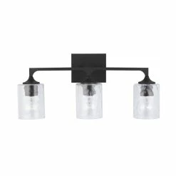 Wholesale ✨ Capital Lighting Clint 100W 3-Light Medium Vanity Fixture in Black Iron 🎁 -Capital Lighting Sales Query 156