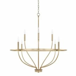 Flash Sale 👏 Capital Lighting Greyson 60W 8-Light Candelabra E-12 Incandescent Chandelier in Aged Brass 🌟