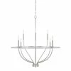 New 🎁 Capital Lighting Greyson 60W 8-Light Candelabra E-12 Incandescent Chandelier in Brushed Nickel 🧨