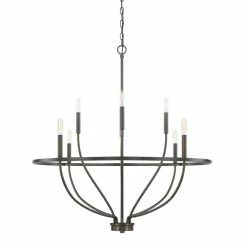 Flash Sale ✔️ Capital Lighting Greyson 60W 8-Light Candelabra E-12 Incandescent Chandelier in Bronze ✨