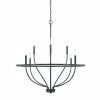 Best Pirce 🔥 Capital Lighting Greyson 60W 8-Light Candelabra E-12 Incandescent Chandelier in Matte Black ✔️