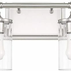 Best deal ❤️ Capital Lighting Camden 100W 2-Light Vanity with Clear Beveled Glass in Polished Nickel ✔️