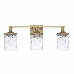 New 🤩 Capital Lighting Colton 100W 3-Light Medium E-26 Incandescent Vanity Fixture in Aged Brass 💯