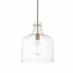 Cheap ⌛ Capital Lighting HomePlace 100W 1-Light Medium E-26 Incandescent Pendant Light in Aged Brass 🌟