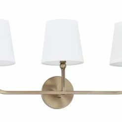 Cheap 🎁 Capital Lighting Dawson 60W 3-Light Vanity Fixture in Aged Brass 👏