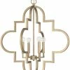 Budget 😉 Capital Lighting Ellis 28-1/4 in. 4-Light Candelabra Pendant in Brushed Gold 🎉