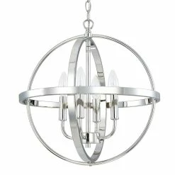 Hot Sale 🔔 Capital Lighting HomePlace 17-1/2 in. 4-Light Pendant in Polished Nickel 🌟