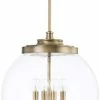 New 🥰 Capital Lighting Mid-Century 60W 4-Light Pendant in Aged Brass ✔️
