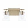 Promo 🥰 Capital Lighting Greyson 100W 2-Light Medium E-26 Incandescent Vanity Fixture in Aged Brass ❤️
