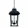 Best deal ✔️ Capital Lighting Dunbar 60W 3-Light Candelabra E-12 Incandescent Outdoor Pendant in Black 🛒