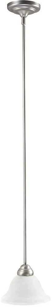 Brand new ⌛ Capital Lighting Cosmopolitan 100 W 1-Light Medium Mini Pendant with Alabaster Glass in Matte Nickel 😍