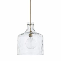 Promo 😍 Capital Lighting HomePlace 100W 1-Light Medium E-26 Incandescent Pendant in Aged Brass 🎁