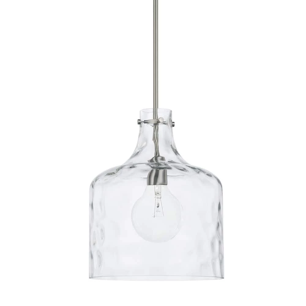 Buy ⌛ Capital Lighting HomePlace 100W 1-Light Medium E-26 Incandescent Pendant in Brushed Nickel ✔️ 1 Buy ⌛ Capital Lighting HomePlace 100W 1-Light Medium E-26 Incandescent Pendant in Brushed Nickel ✔️