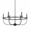 New 🧨 Capital Lighting Rylann 360W 6-Light Candelabra E-12 Incandescent Chandelier in Matte Black 👏