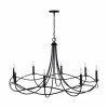 New ⌛ Capital Lighting Sonnet 60W 8-Light Candelabra E-12 Incandescent Chandelier in Matte Black 💯