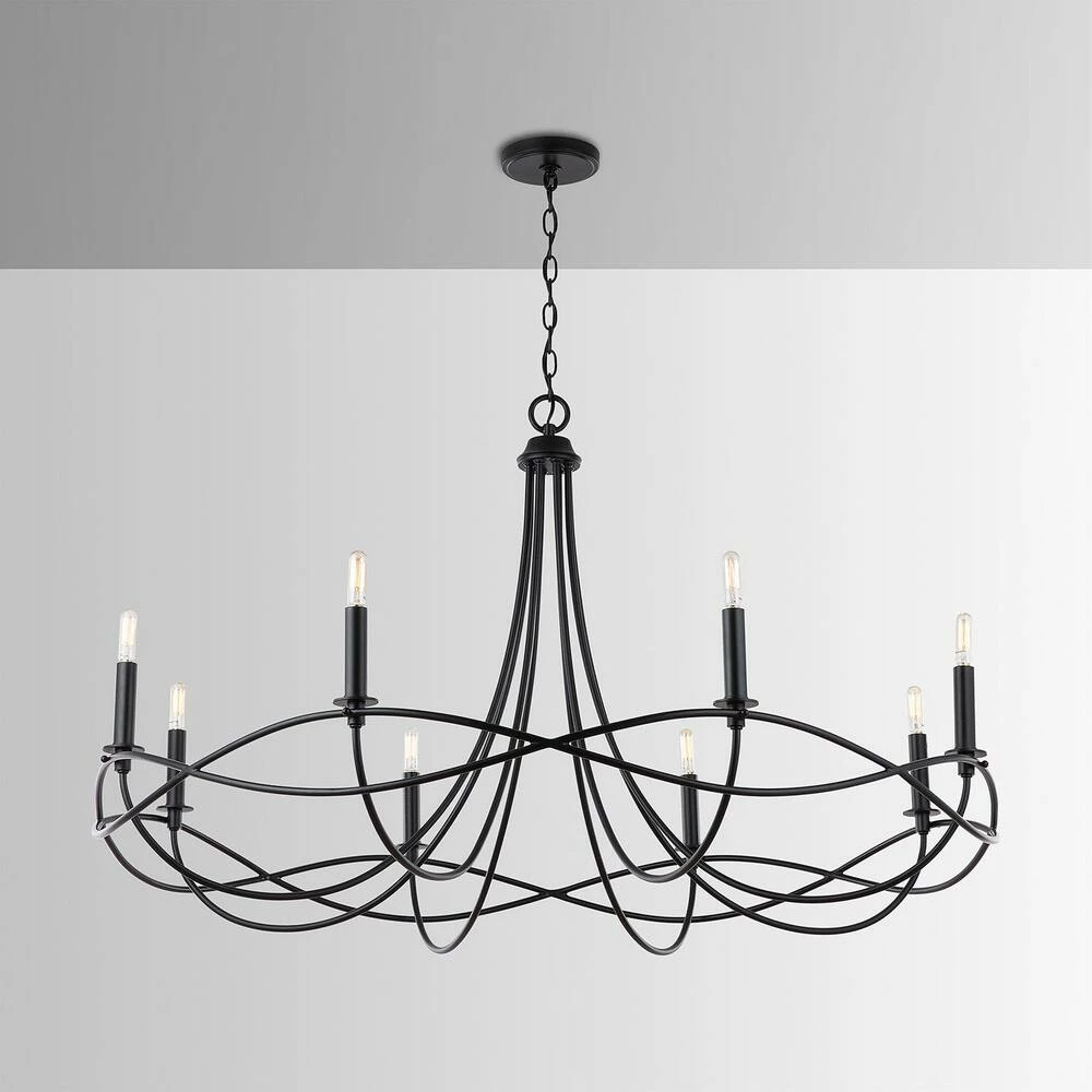 New โ Capital Lighting Sonnet 60W 8-Light Candelabra E-12 Incandescent Chandelier in Matte Black ๐ฏ 4 New โ Capital Lighting Sonnet 60W 8-Light Candelabra E-12 Incandescent Chandelier in Matte Black ๐ฏ - Image 4