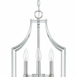 New 👏 Capital Lighting Wright 18 in. 60W 4-Light Foyer Fixture in Polished Nickel ❤️