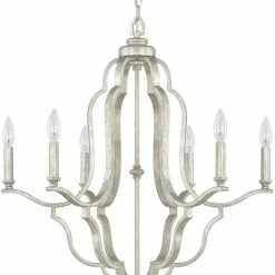 Cheapest 😉 Capital Lighting Blair 28-1/2 in. 6-Light Candelabra E-12 Base Chandelier in Antique Silver 😀