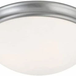 Budget 🧨 Capital Lighting 4-1/4 x 14 in. 3-Light Ceiling Fixture in Matte Nickel with White Glass Shade 🎉
