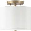 Hot Sale 💯 Capital Lighting Quinn 8-1/4 in. 60W 4-Light Medium E-26 Incandescent Ceiling Light with Glass Diffuser Glass in Brushed Gold 🥰