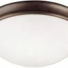 Deals ⌛ Capital Lighting 4-1/4 x 14 in. 3-Light Ceiling Fixture in Oil Rubbed Bronze with White Glass Shade ⌛