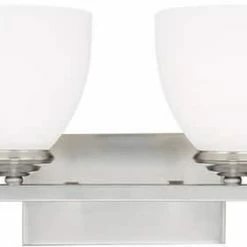 Budget 👏 Capital Lighting Chapman 9 in. 100W 4-Light Vanity Fixture in Matte Nickel with Soft White Glass Shade 🎁