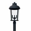 Discount 🌟 Capital Lighting Dunbar 60W 3-Light Candelabra E-12 Incandescent Outdoor Post Lamp in Black 🌟