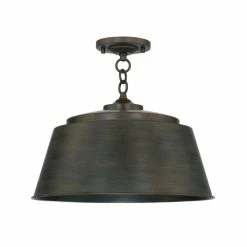 New 🛒 Capital Lighting Tybee 100W 1-Light Semi-Flush Mount Ceiling Fixture in Nordic Grey 🔥