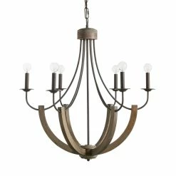Best Sale 🤩 Capital Lighting Tybee 360W 6-Light Candelabra E-12 Incandescent Chandelier in Nordic Grey 🎉