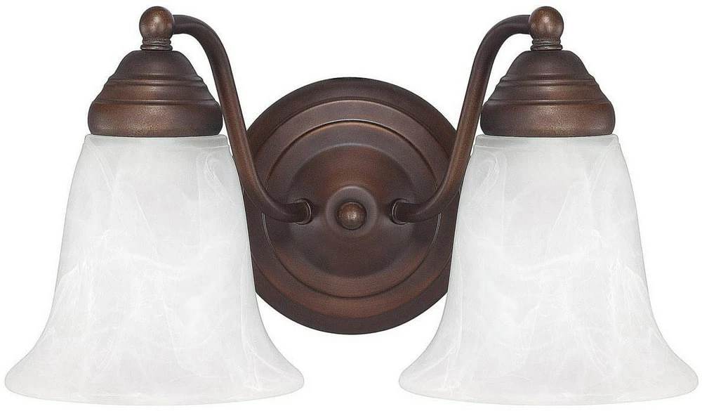 Outlet π Capital Lighting Vanity 8 in. 100W 2-Light Vanity Fixture in Burnished Bronze with Faux White Alabaster Glass Shade π 1 Outlet π Capital Lighting Vanity 8 in. 100W 2-Light Vanity Fixture in Burnished Bronze with Faux White Alabaster Glass Shade π