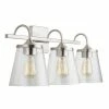 Coupon 🧨 Capital Lighting Jayne 100W 3-Light Medium Vanity Fixture in Brushed Nickel ⭐