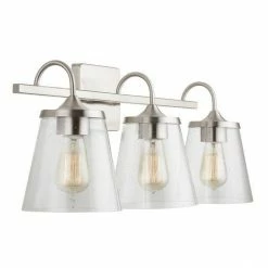 Coupon 🧨 Capital Lighting Jayne 100W 3-Light Medium Vanity Fixture in Brushed Nickel ⭐