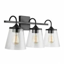 Outlet 🌟 Capital Lighting Jayne 100W 3-Light Medium Vanity Fixture in Matte Black 🤩