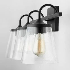 Outlet 🌟 Capital Lighting Jayne 100W 3-Light Medium Vanity Fixture in Matte Black 🤩 -Capital Lighting Sales Query 351