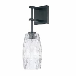 New 🔔 Capital Lighting Signature 100W 1-Light Medium E-26 Incandescent Wall Sconce in Matte Black ⌛
