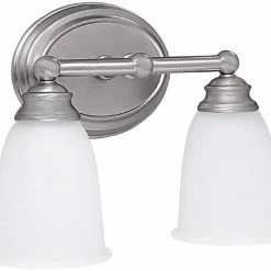 Cheap 💯 Capital Lighting Vanity 6 in. 100 W 2-Light Medium Bracket in Matte Nickel ❤️