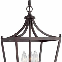 Promo 🤩 Capital Lighting Stanton 60 W 3-Bulb Candelabra Ceiling Light in Burnished Bronze 😍