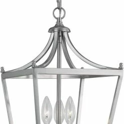 Promo 🛒 Capital Lighting Stanton 60 W 3-Bulb Candelabra Ceiling Light in Brushed Nickel ✨