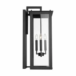 Discount 😉 Capital Lighting Hunt 60W 4-Light Candelabra E-12 Incandescent Outdoor Wall Sconce in Black 😀 -Capital Lighting Sales Query 382