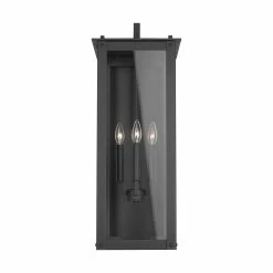 Discount 😉 Capital Lighting Hunt 60W 4-Light Candelabra E-12 Incandescent Outdoor Wall Sconce in Black 😀 -Capital Lighting Sales Query 383
