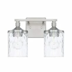 Budget 🔥 Capital Lighting Colton 100W 2-Light Medium E-26 Incandescent Vanity Fixture in Brushed Nickel 🔔