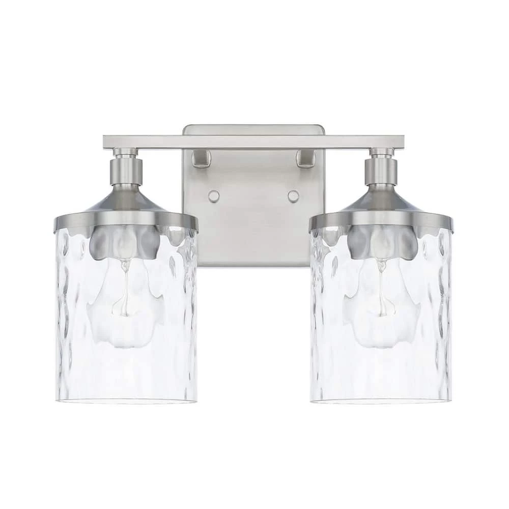 Budget π₯ Capital Lighting Colton 100W 2-Light Medium E-26 Incandescent Vanity Fixture in Brushed Nickel π 1 Budget π₯ Capital Lighting Colton 100W 2-Light Medium E-26 Incandescent Vanity Fixture in Brushed Nickel π