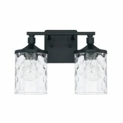Flash Sale ❤️ Capital Lighting Colton 100W 2-Light Medium E-26 Incandescent Vanity Fixture in Matte Black 💯
