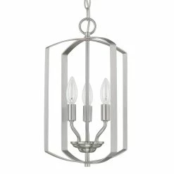 Cheap 🥰 Capital Lighting HomePlace 60W 3-Light Foyer Fixture in Brushed Nickel 🛒