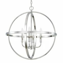 Best Pirce ✨ Capital Lighting HomePlace 60W 4-Light Pendant in Polished Nickel ⌛