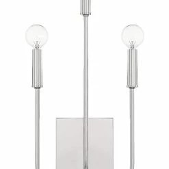 Best deal ✨ Capital Lighting Zander 3-1/2 in. 60W 3-Light Candelabra E-12 Incandescent Wall Sconce in Polished Nickel 😍