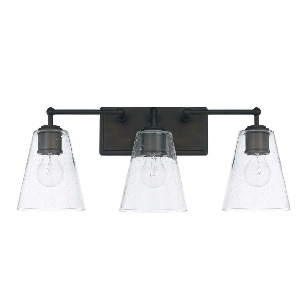 Brand new π€© Capital Lighting 100W 3-Light Medium E-26 Incandescent Vanity Fixture in Old Bronze β 1 Brand new π€© Capital Lighting 100W 3-Light Medium E-26 Incandescent Vanity Fixture in Old Bronze β